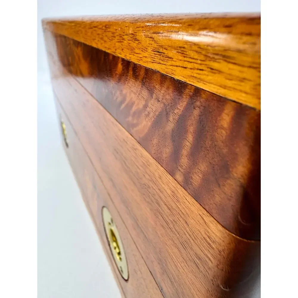 Vintage Handmade Musical Jewelry Cabinet with Drawer